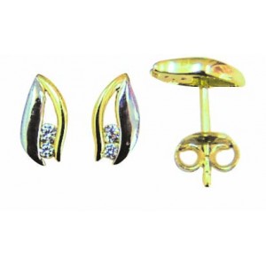 Gold earring 10kt, 0267BO